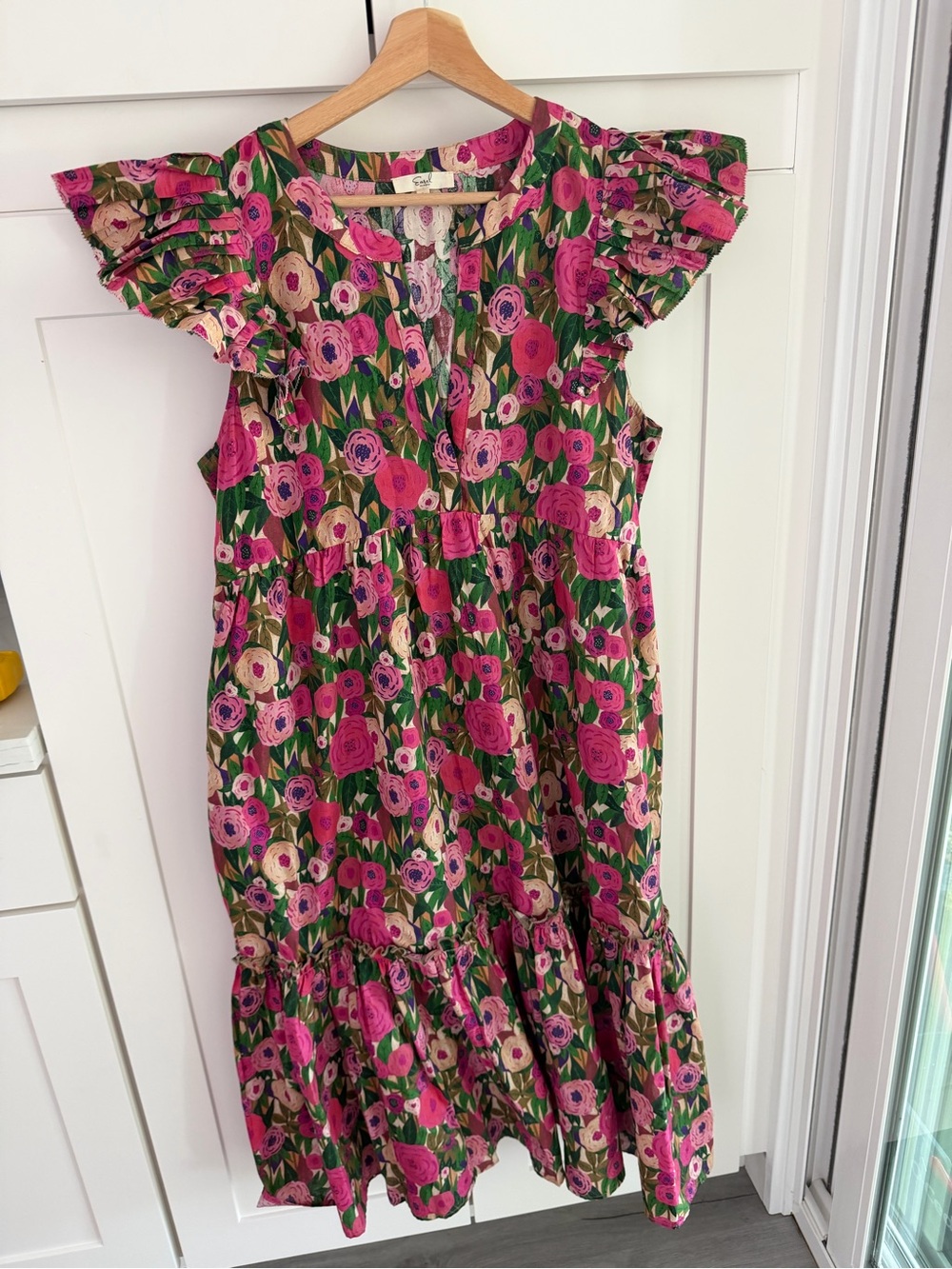 Women’s Floral Ruffle Sleeve Dress